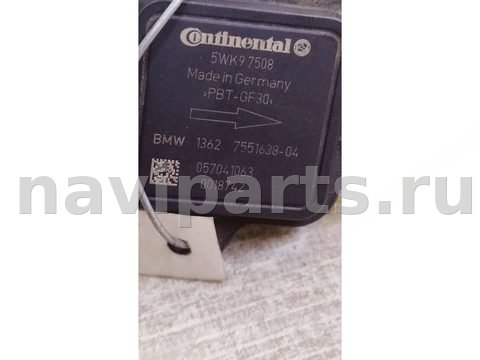 Расходомер воздуха (ДМРВ) BMW 5 F10/F11/GT F07, 2010 г., OEM 7551638, арт. 00022925, фото 3