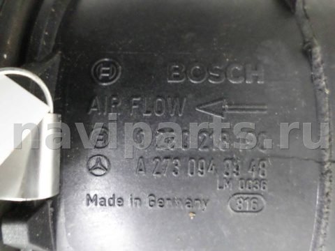 Расходомер воздуха (ДМРВ) Mercedes S W221, 2008 г., OEM 2730940948, арт. 00198575, фото 5