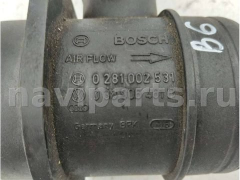 Расходомер воздуха (ДМРВ) Volkswagen Passat B6, 2006 г., OEM 038906461B, арт. GD-45781776, фото 4