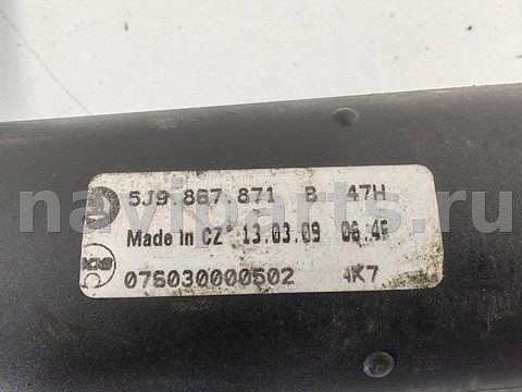Шторка багажника Skoda Fabia mk2, 2009 г., OEM 5J9867871, арт. 55086206, фото 3