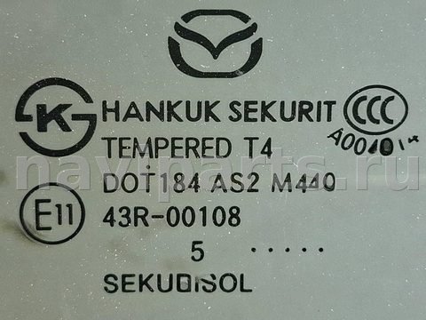 Стекло двери передней левой Mazda 3, 2015 г., OEM 43R00108, арт. 322546, фото 3