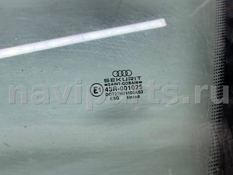 Стекло двери передней левой Audi 100 C4, 1994 г., OEM 4A0837571, арт. B113474957, фото 2