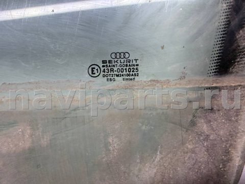 Стекло двери передней левой Audi 100 C4, 1994 г., OEM 4A0837571, арт. B113475021, фото 2