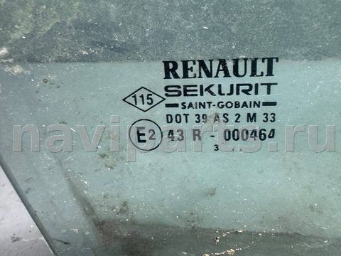Стекло двери передней правой Renault 19, 1993 г., арт. B93552253, фото 2