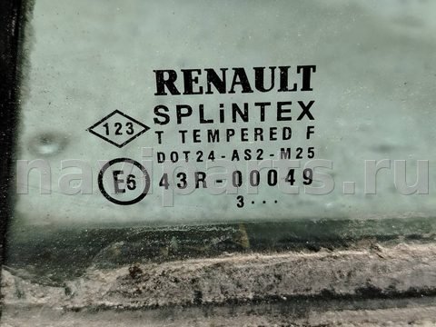 Стекло двери задней левой Renault Laguna, 2001 г., OEM 43r00049, арт. 171981, фото 2