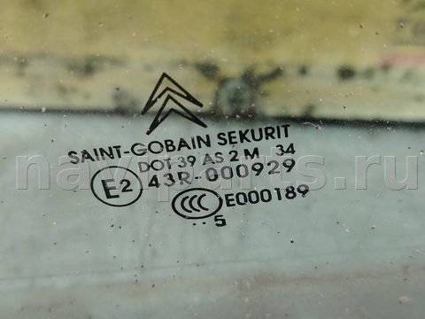Стекло двери задней левой Citroen C4, 2004 г., OEM 43r000929, арт. 176866, фото 2