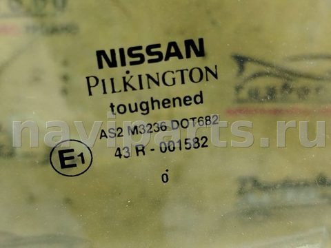 Стекло двери задней левой Nissan Almera N16, 2000 г., OEM 43r001582, арт. 208297, фото 2