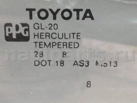 Стекло двери задней левой Toyota Sienna, 2009 г., арт. 307825, фото 2