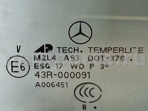 Стекло двери задней левой Mercedes ML W164, 2009 г., арт. 320840, фото 5