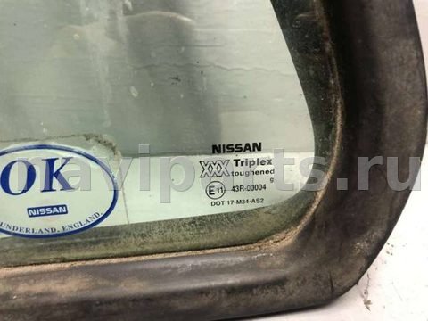 Стекло двери задней левой Nissan Primera, 1996 г., арт. B19551333, фото 2