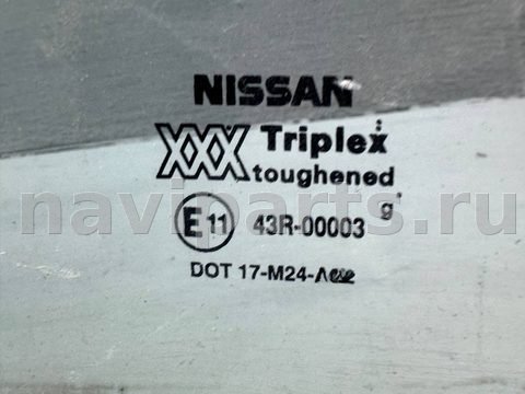 Стекло двери задней левой Nissan Primera, 1993 г., арт. B93735434, фото 2