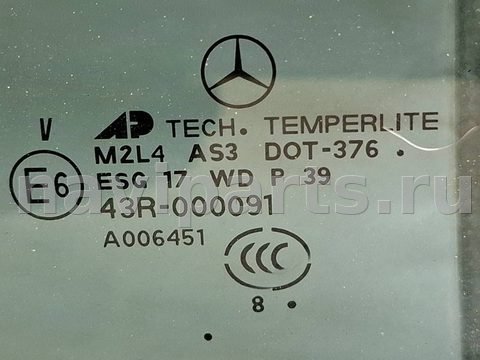 Стекло двери задней правой Mercedes ML W164, 2009 г., арт. 320838, фото 4