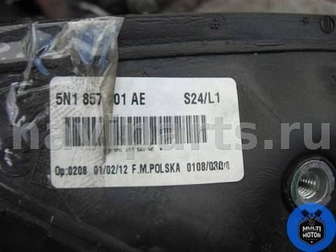 Зеркало наружное левое Volkswagen Tiguan, 2013 г., OEM 5N1857501AE, арт. 00061192, фото 4